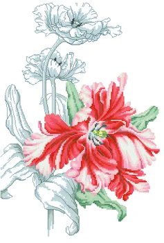 

Top Birds and Peach Blossoms and Birds Counted Cross Stitch Kit Cross stitch RS cotton with cross stitch Luca-S B2241 HH