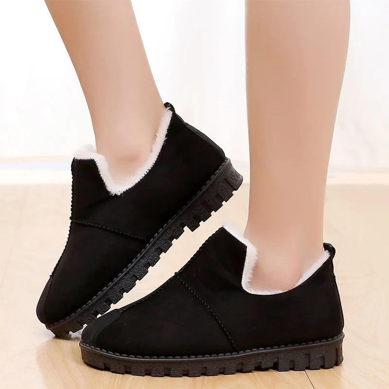 

Winter Students Casual plus Velvet Women Shoes Old Beijing Cloth Shoes WOMEN'S Shoes Velveteen Warm Breathable