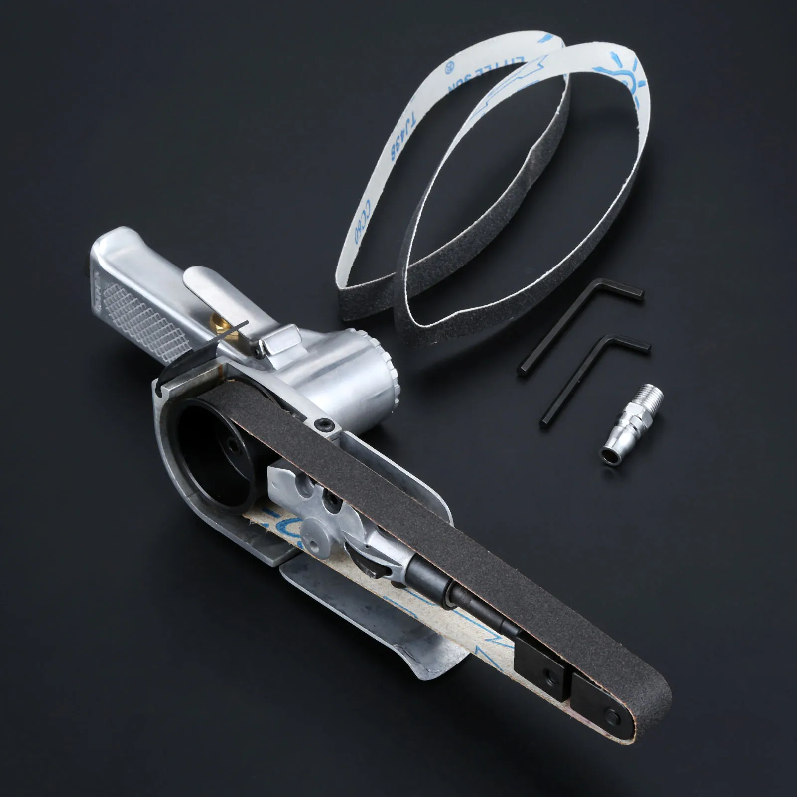 20mm Metal Air Belt Sander Polisher Grinding Machine Pneumatic Belt Sander Tool 