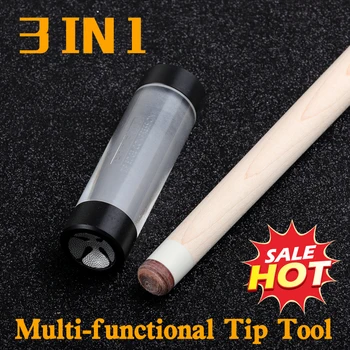 

Multi-functional Tip Tool 3 in 1 Repair Trimmer Burnisher Shaper Tapper Tips Convenience Professional Billiard Tool Accessories