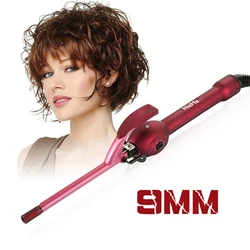 Men's 9mm Mini curler dual purpose thin band clip curler professional perm electric curler Small wave curling stick for men's