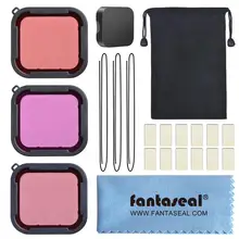 3-Pack Filters Kit Red Magenta Snorkel Lens Color Filter Lens for GoPro Hero 5 6 7 Black Super Suit Housing Case Accessories highpro 55mm 3 0x digital optic super high definition telephoto af lens filter black