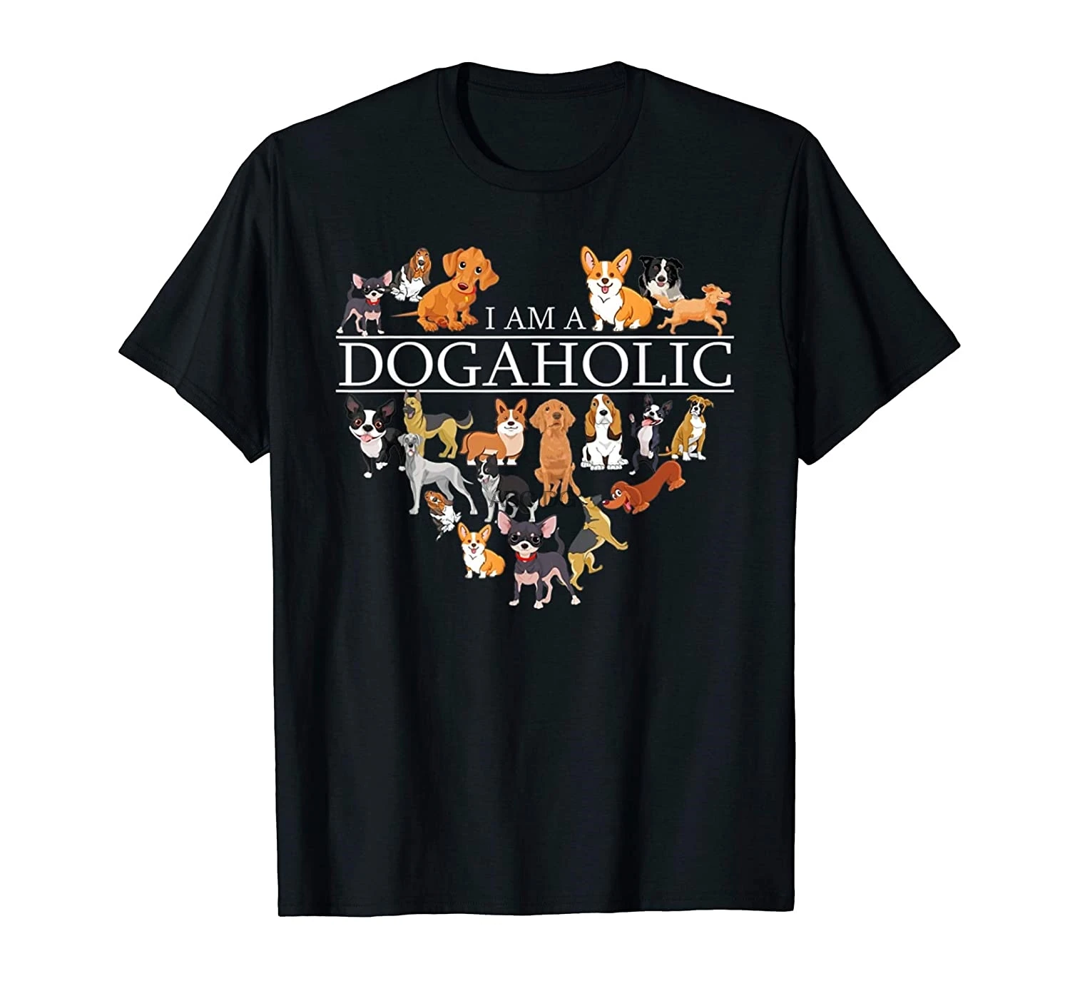 I Am A Dogaholic T Shirt Dog heart love dog dogaholic shirt | Мужская одежда
