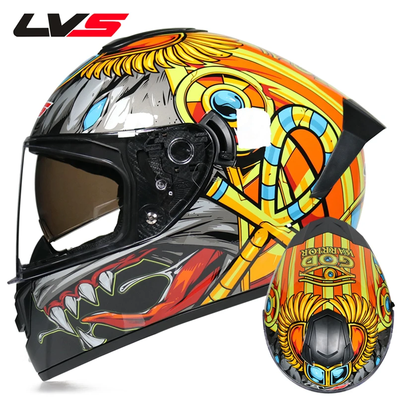 Мотоциклетный шлем Полнолицевые гоночные шлемы с двойным козырьком гоночный шлем для мотокросса мотоциклетный шлем - Цвет: a4