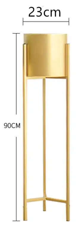 Европейская Золотая большая ваза для украшения интерьера украшения пола Простая Современная американская мебель цветок горшочное растение горшок - Цвет: L