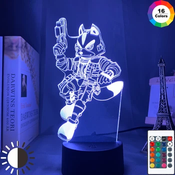 

Game Starfox Figure Led Night Light for Kids Child Bedroom Decor Light Battery Powered Color Changing Night Lamp Star Fox Gift