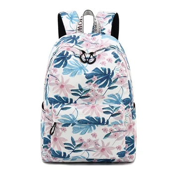 

Women Backpacks Floral Print Backpacks Canvas Backpack School Bag for Girls Rucksack Female Travel Backpack