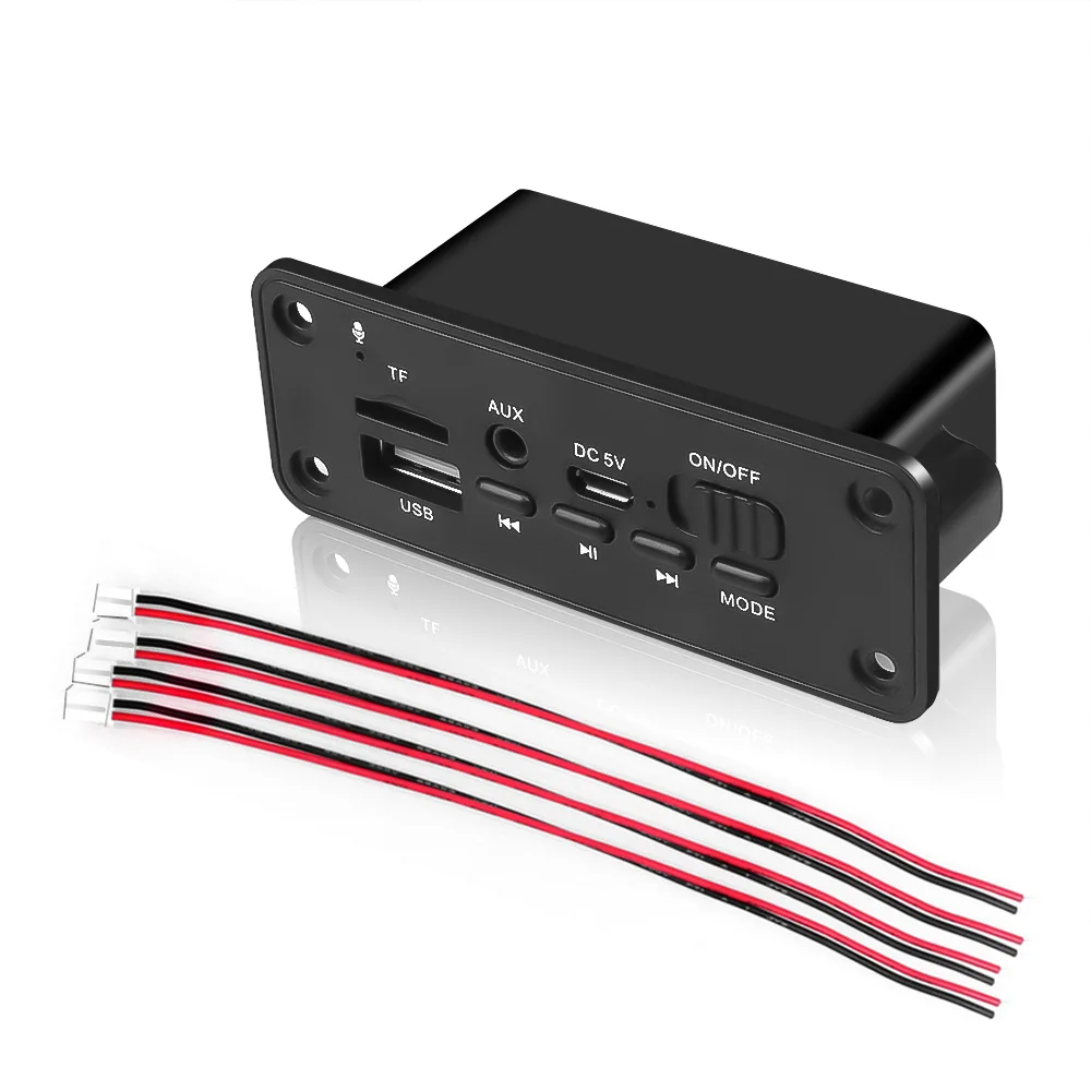 

Handsfree Bluetooth 5.0 Car Kit FM Radio MP3 Player Wireless audio Receiver With MiC/ 2*3W Amplifier U-disk TF Card 3.5 mm AUX