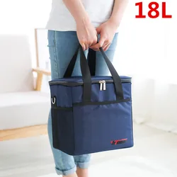 18L Insulated Cooler Bag Outdoor Beer Can Cooler Large Portable Ice Pack Storage Container Refrigerator Lunch Bags for Women