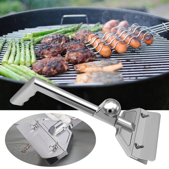 Heavy Duty Outdoor Grill Scrapers, Casting Aluminum Commercial Griddle  Scraper With 5 Blades And Small Slant Edge Grill Scraper - AliExpress