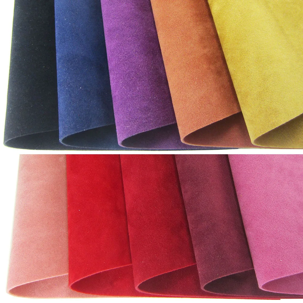 Double-Sided Velvet Faux Fabric Synthetic Leather For Bags Hair Bows DIY Decoration Craft Project H0608 leather fabric vinyl sewing fabric vinyl fabric