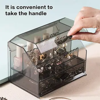 

Multi Layers Large Capacity Necklace Jewelry Storage Box Dustproof Earring Box Earring Display Stand