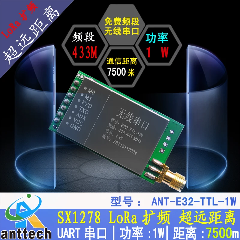ANT E32 TTL 1W беспроводной модуль высокой мощности на сверхдлинном расстоянии 433 м
