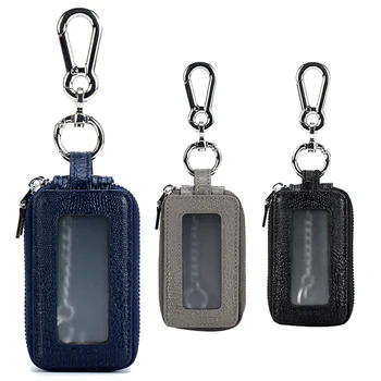 

Leather Crocodile Pattern Key Chain Large Capacity Single Zipper