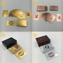 24K золото/серебряная фольга игральные карты покер цветные 100 USD или мозаичный покер для рекламных подарков и игр