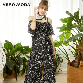 

Vero Moda Women's Polka Dots Off-the-shoulder Jumpsuit | 31929X505