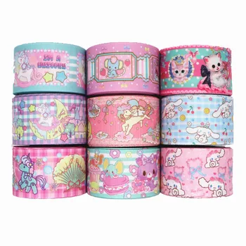 

10 Yards 1.5'' 38MM Cartoon Printed Grosgrain Ribbons For Hair Bows DIY Handmade Materials Y202081302