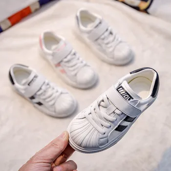

Children's sports shoes shell head boys board shoes girls white shoes single shoes leisure 2020 summer new children's shoes