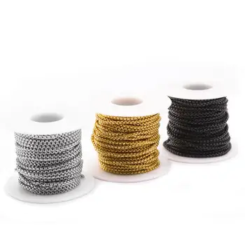

10yard/Roll Stainless Steel Gold Plated Bulk Chain for DIY Necklace Bracelets Jewelry Making Finding