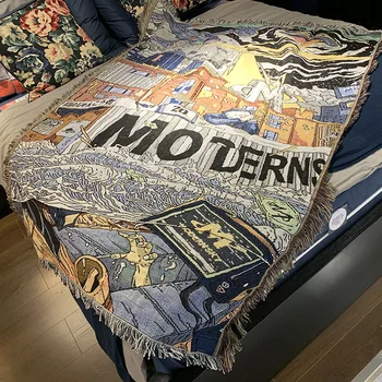 

Simanfei Blanket For Sofa Nordic Concise Bedding Home Textile Sofa Cushion Floor Mat Knitting Throw Blanket Office Travel Bed