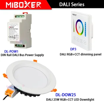 

Miboxer LED Downlight DL-DOW25 Dimmable DALI 25W RGB+CCT DP3 touch panel DL-POW1 DIN Rail DALI Bus Power Supply