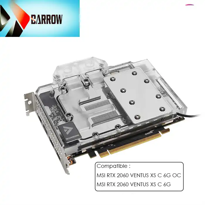 Suitable For Msi Rtx 60 Ventus Xs C 6g Oc Gpu Cooler Barrow Cold Block Support Synchronous Motherboard Bs Msv60 Pa Fans Cooling Aliexpress