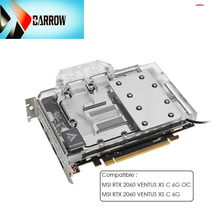 Подходит для MSI RTX 2060 VENTUS XS C 6G / OC GPU cooler Barrow cold block с синхронной материнской платой
