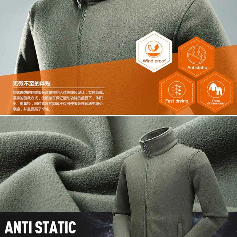 QUESHARK 4XL осенне зимняя мужская и женская теплая флисовая куртка уличная