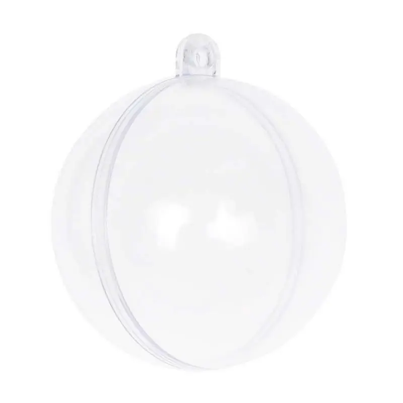 10pcs Transparent Open Plastic Clear Balls Christmas Tree Balls Christmas Decoration Party Kids DIY Party Supplies Party Gift