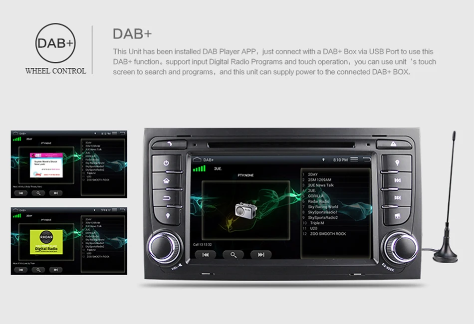 Eunavi TDA7851 Android 9,0 Автомобильный мультимедийный плеер для Audi A4 S4 2002-2008 сенсорный экран Авторадио dvd Радио Стерео 1024*600 2 din