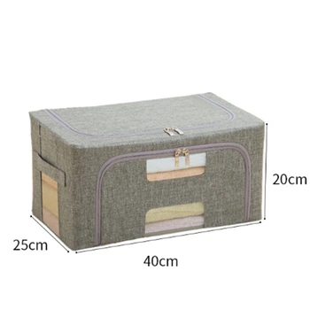

Foldable Waterproof Oxford Cloth Clothes With Zipper Storage Box Large Capacity Clothing Storage Box Cotton Quilt Multifunctio