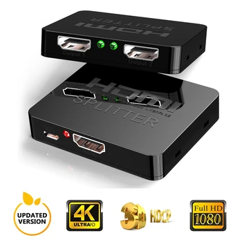 

10 pcs HDMI Splitter Converter 1 Input 2 Output HDMI Switcher Box Hub Support 4K*2K 3D 2160p1080p for HDTV DVD PS3 Xbox