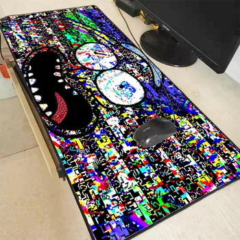 

XGZ 90x40/30X60CM Anime Rick and Morty Large Gaming Mousepad Keyboard Pad Locking Edge Rubber Laptop Notebook Desk Mat XXL