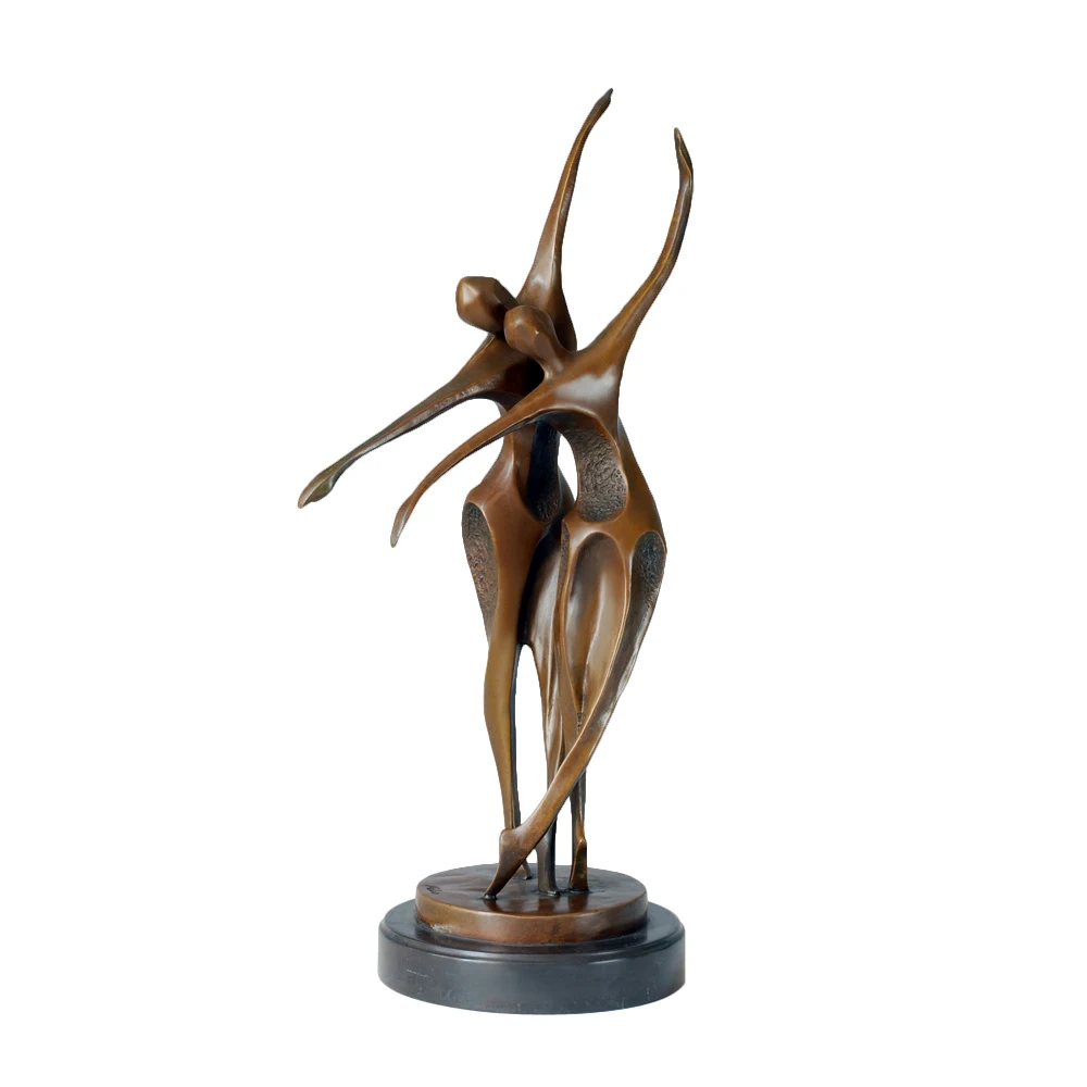 

Couple Dance Sculpture Statue Bronze Abstract Modern Figurine Art Perfect Office Desktop Gallery Ornament Anniversary Gifts