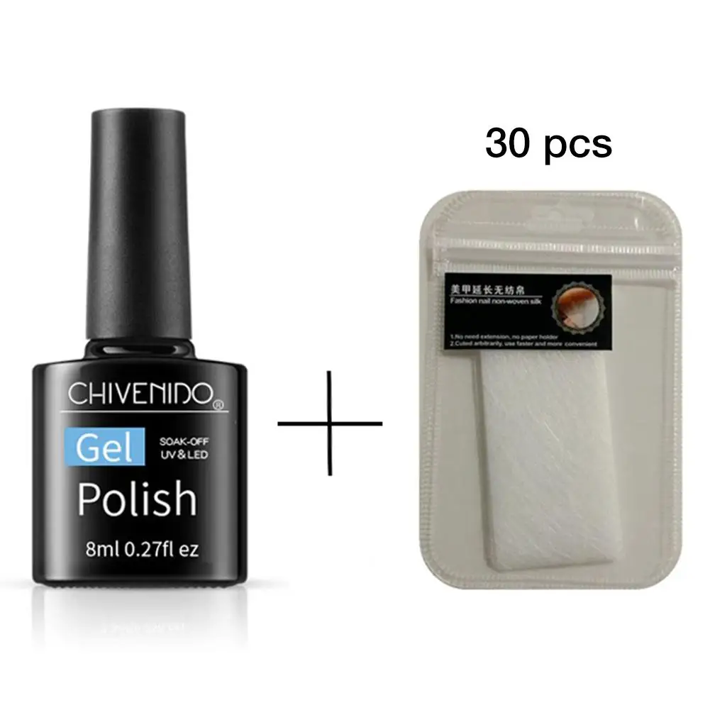 15/30 шт. волокно набор постельных принадлежностей из нетканого материала, на подъеме, шелк и нейл-арта стекловолокна шелк Обёрточная бумага для наращивания ногтей ремонт стеклоткань клей для маникюра доступа