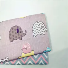 Хлопчатобумажная ткань с принтом слона ткань для пэчворка саржевое фабричное кружево стеганое спальное украшение Материал для ребенка и ребенка