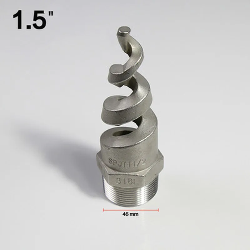 Нержавеющая сталь Спираль Конус форсункой разбрызгиватель головки 1/" 3/8" 1/" 3/4" 1-4 года дюймов SS316 спиральная струя насадка