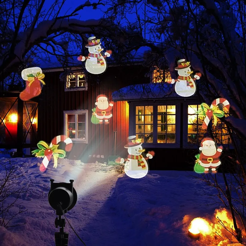 Проекционная лампа для рождества Хэллоуин светодиодный водонепроницаемый проекционный светильник с пультом дистанционного управления ночник красочный проектор