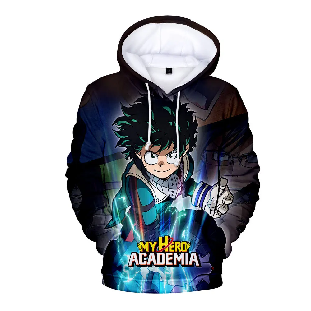 

3D Print My Hero Academia Oversized Men Hoodies Sweatshirts Boku No Hero Academia Cosplay Costumes College Uniform Clothes