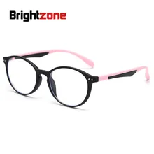 Brightzone круглые студенческие очки по рецепту дизайнера Tr90 близорукая рамка компьютера Симпатичные Ретро Анти голубые легкие очки