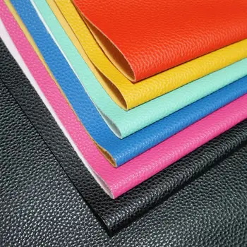 

Good selling pvc leatherette imitation leather rexine pvc vinyl for bag materials Lichi leather mix color