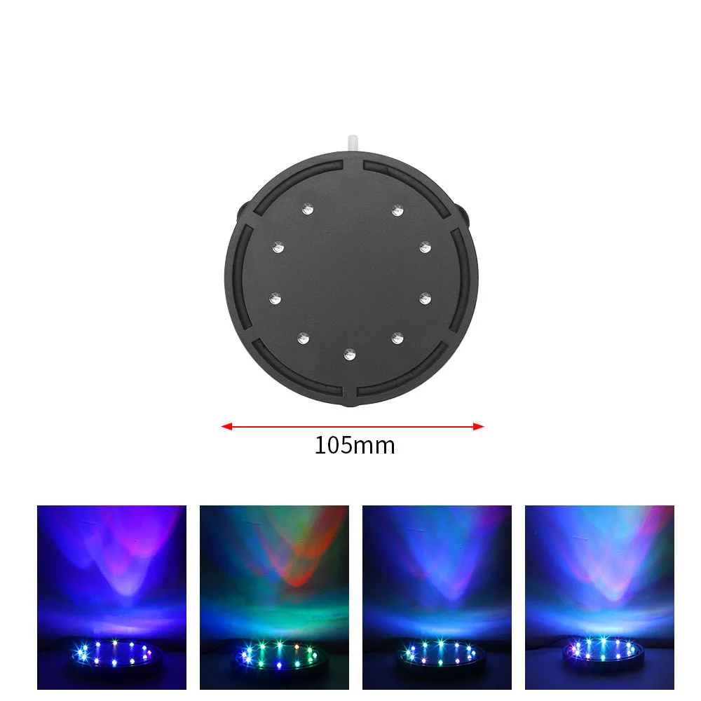 air stone aquarium colorful fish tank LED light aeration disc bubble light landscaping lamp LED underwater lamp aquarium Aquatic plants coral light fish aquarium accessories