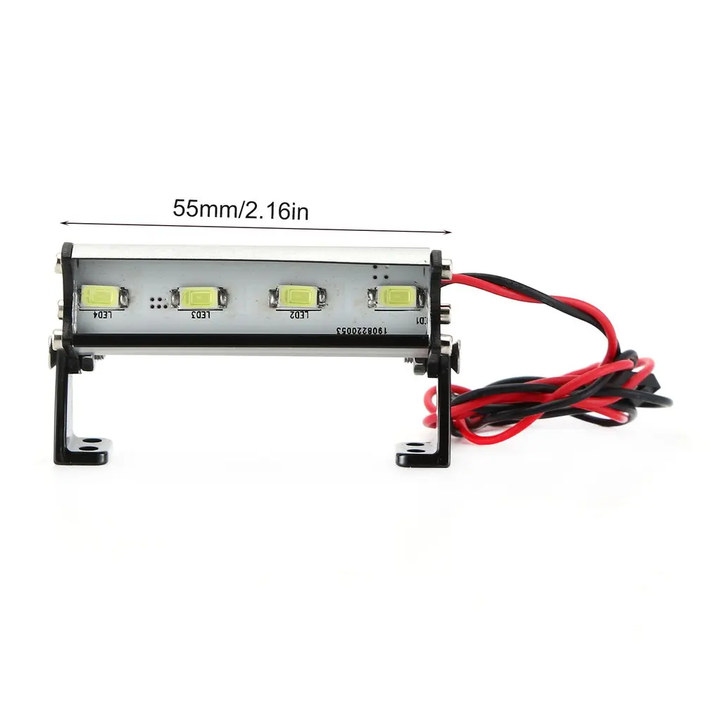 55mm 4LED RC автомобильный светодиодный светильник для Traxxas 1/16 Teton/Summit/E-Revo Redcat RC Рок Гусеничный грузовик корпус потолочный светильник s - Цвет: 55mm 4LED
