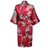 Rayon Robes Women Nightwear Flower Home Clothes Intimate Lingerie Casual Kimono Bath Gown Lady Sexy Night Dress Oversize 3XL ► Photo 3/5
