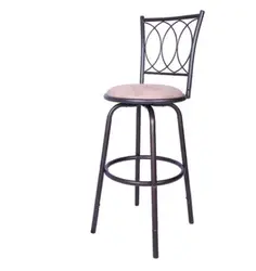 Ретро Железный барный стул обеденные стулья поворотный барный стул со спинкой и кожаным сидением барная мебель 75 см