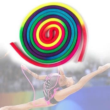 

Competition For Sports Jump Rope Exercise Fitness Wear-resistant Rainbow Colour Polyester Training Yoga Artistic Gymnastics