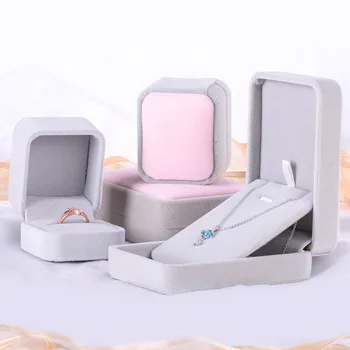 

3D Fashion Elegant Rings Red Box Wedding Engagement Case Rose Flower Gift For Love Jewelry Display Storage Holder