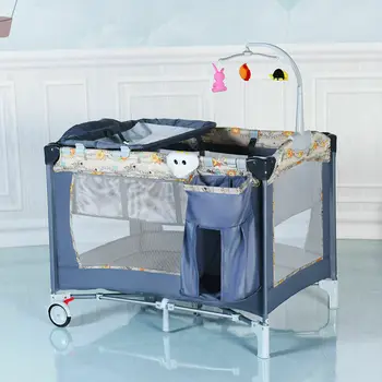 Babyjoy Foldable Baby Crib Playpen Playard Pack Travel Infant Bassinet Bed 1