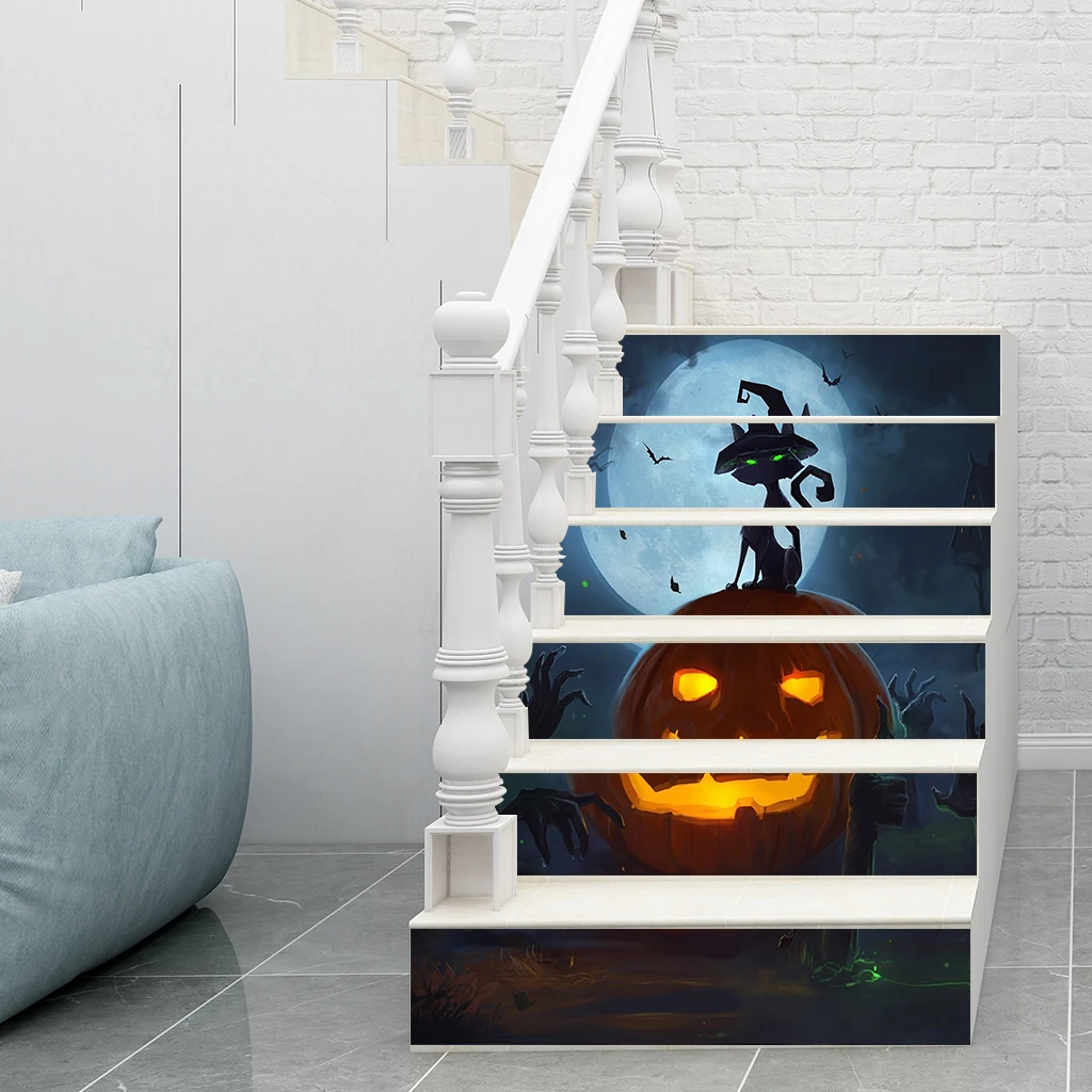 6pcs/set 3D Stair Decals Stickers Stair  Decals Staircase Sticker