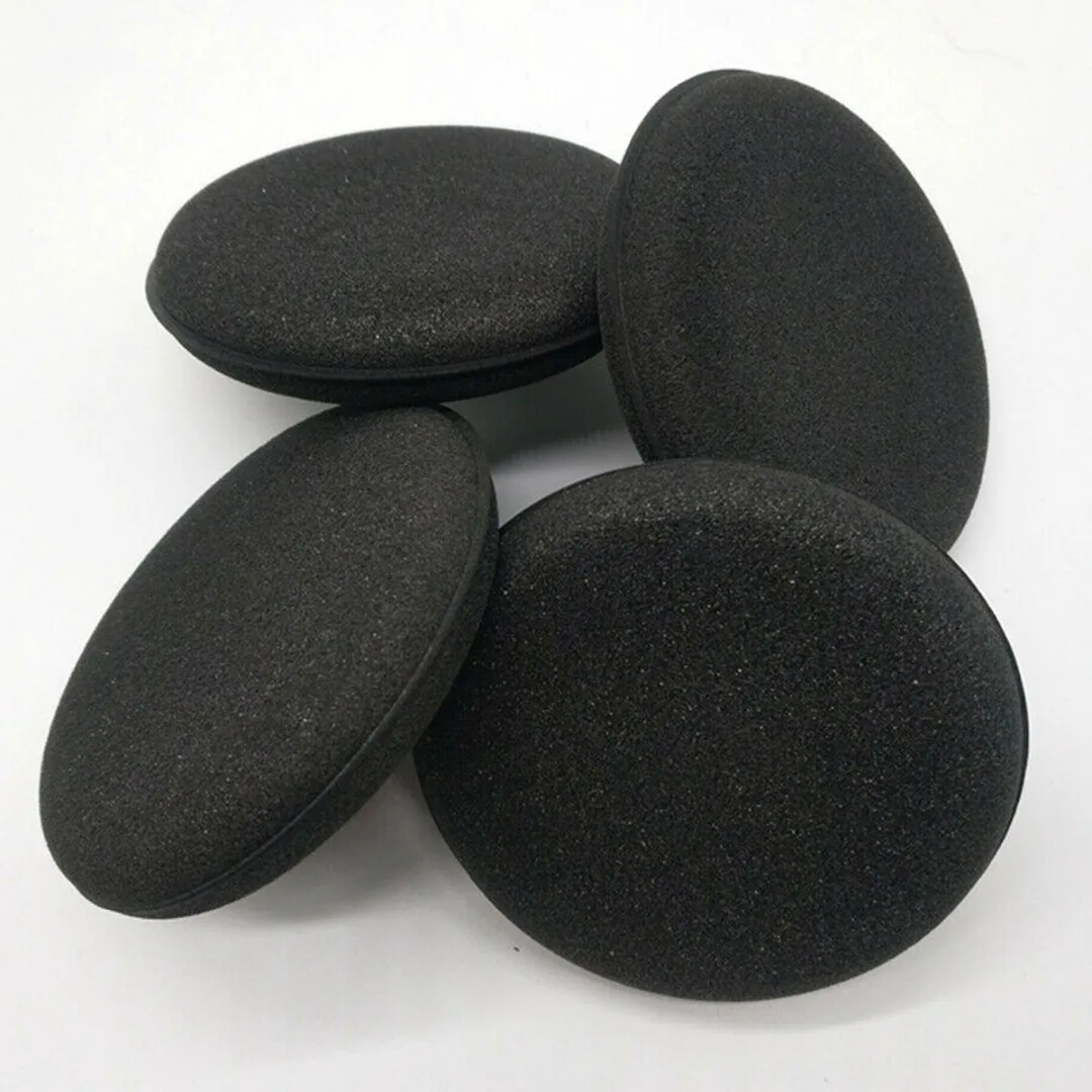 

New 12pcs 10*2cm Black Waxing Polish Wax Foam Sponge Pads Car Glass Clean Car-styling Cleaning Care Supplies